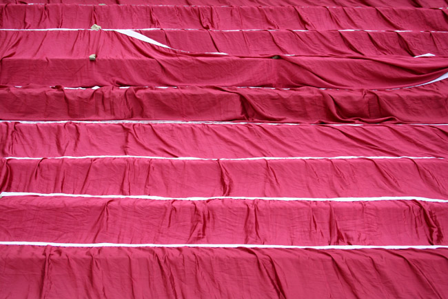 Draped Ghat - April 2007 - Benares