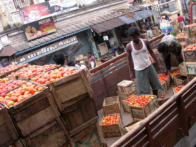 Marché Goubert - juin 2005 - Pondichéry Inde